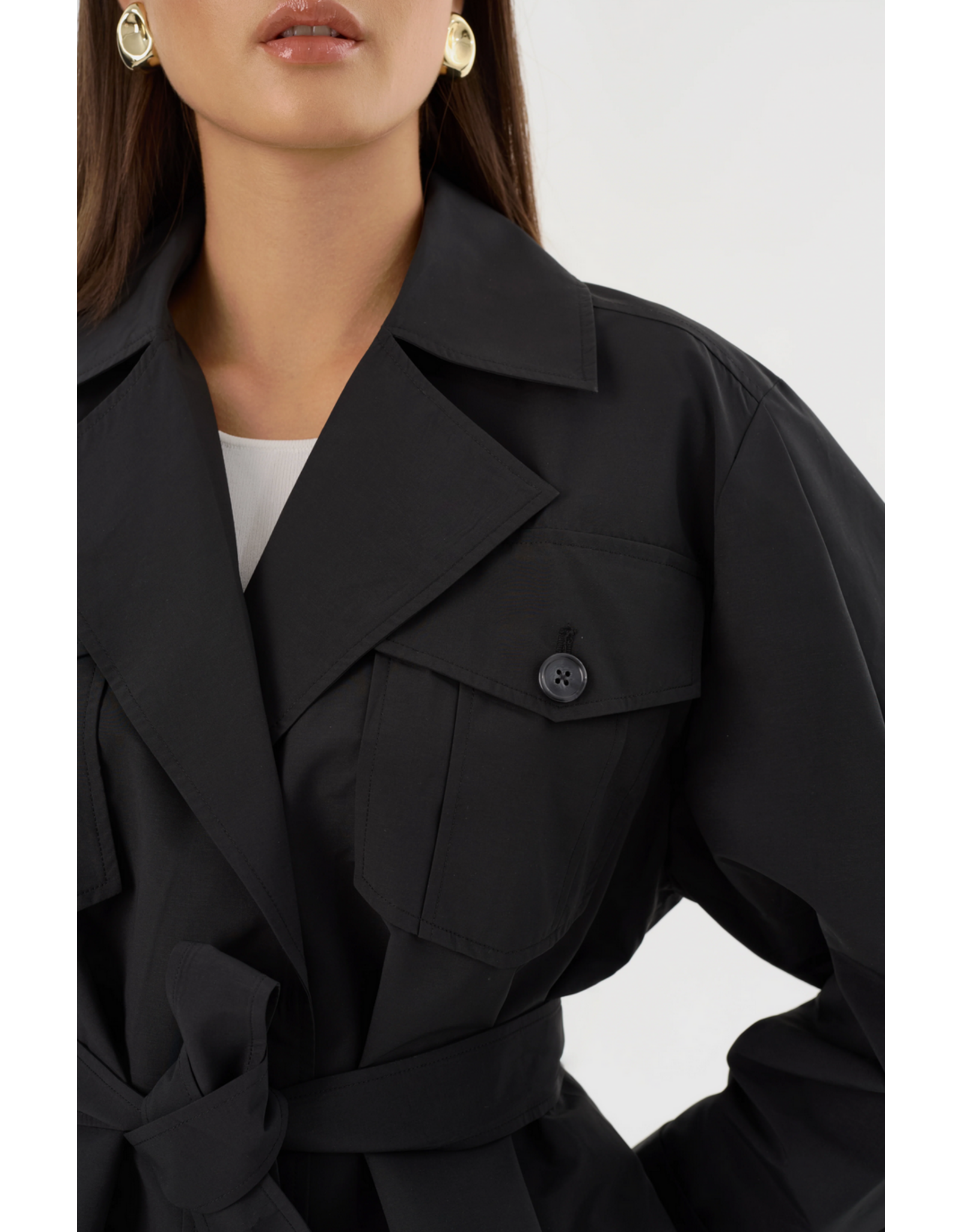 LAMARQUE LAMARQUE:: QUINN CROPPED TRENCH COAT
