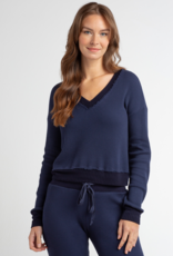 Red Haute RED HAUTE:: V-NECK THERMAL TOP