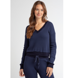 Red Haute RED HAUTE::V-NECK THERMAL TOP