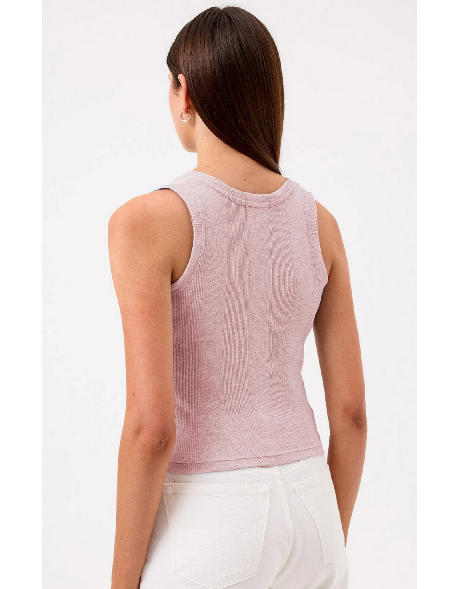 GOLDIE GOLDIE:: VARIEGATED RIB CROP TANK