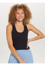 GOLDIE GOLDIE:: VARIEGATED RIB CROP TANK