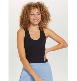 GOLDIE GOLDIE:: VARIEGATED RIB CROP TANK