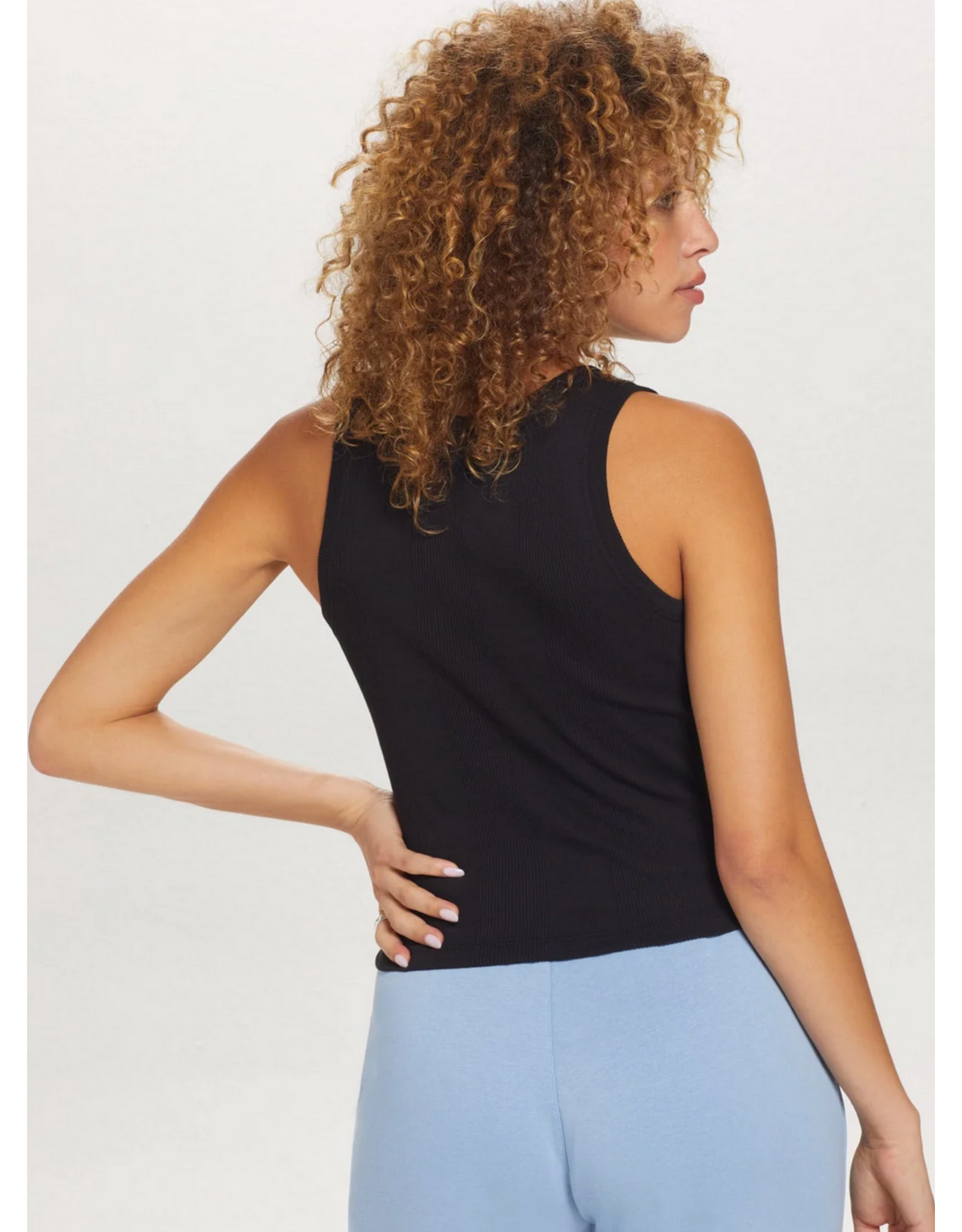 GOLDIE GOLDIE:: VARIEGATED RIB CROP TANK