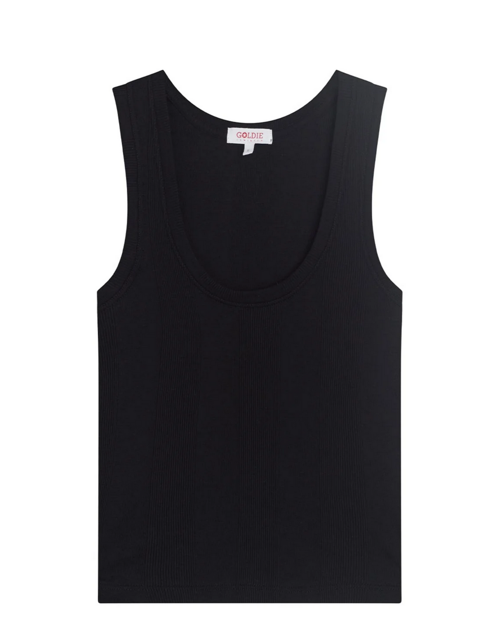 GOLDIE GOLDIE:: VARIEGATED RIB CROP TANK