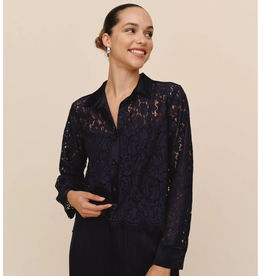 BELLA DAHL BELLA DAHL:: LACE CONTRAST BUTTON DOWN