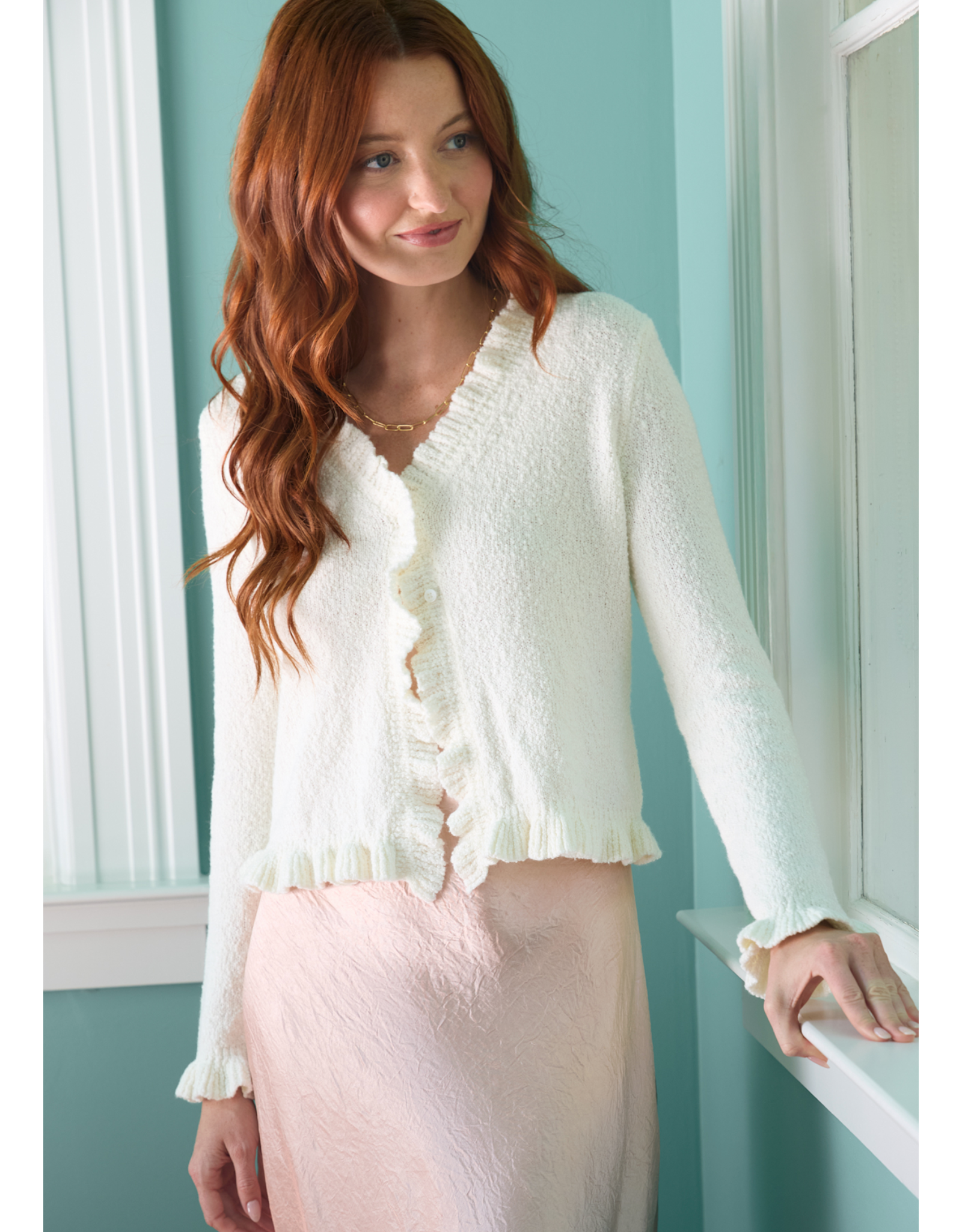 Margaret O'Leary MARGARET. O'LEARY:: RUFFLE CARDIGAN