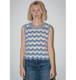 CAYDN CAYDN:: JESS SCALLOP HEM TANK SWEATER