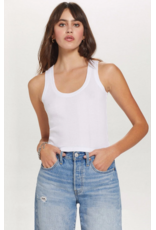 GOLDIE GOLDIE:: VARIEGATED RIB CROP TANK