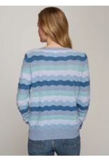 AUTUMN CASHMERE AUTUMN CASHMERE:: TONAL WAVY POINTELLE STRIPE CREW