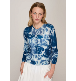 AUTUMN CASHMERE AUTUMN CASHMERE:: WATERCOLOR ROSE BABY CARDIGAN