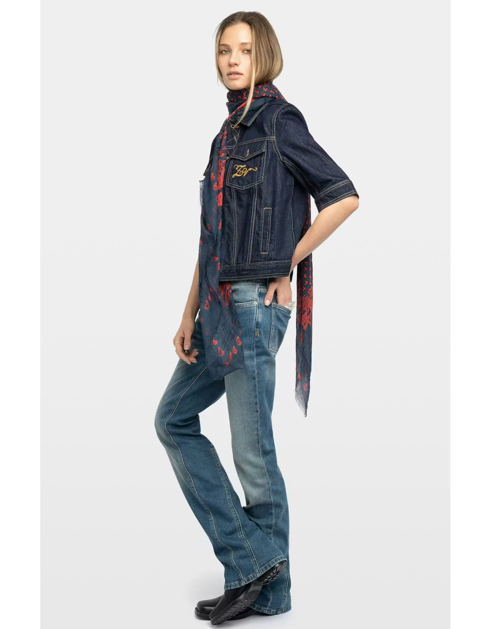 Zadig & Voltaire ZADIG & VOLTAIRE:: KERRY HEARTS SCARF