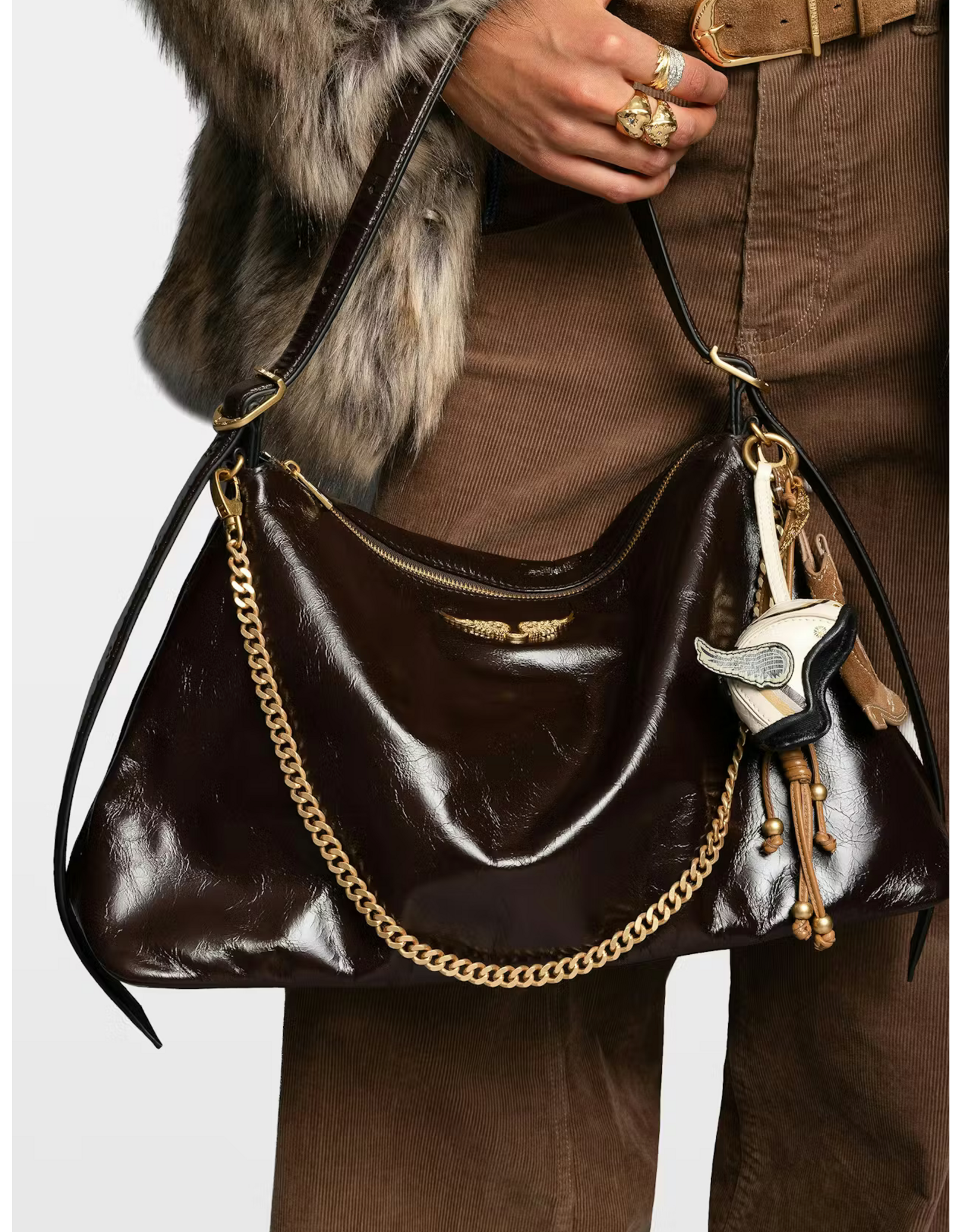 Zadig & Voltaire ZADIG & VOLTAIRE:: JIM VINTAGE PATENT BAG