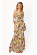 CAMI NYC CAMI NYC:: LUANNA METALLIC CHIFFON MAXI DRESS