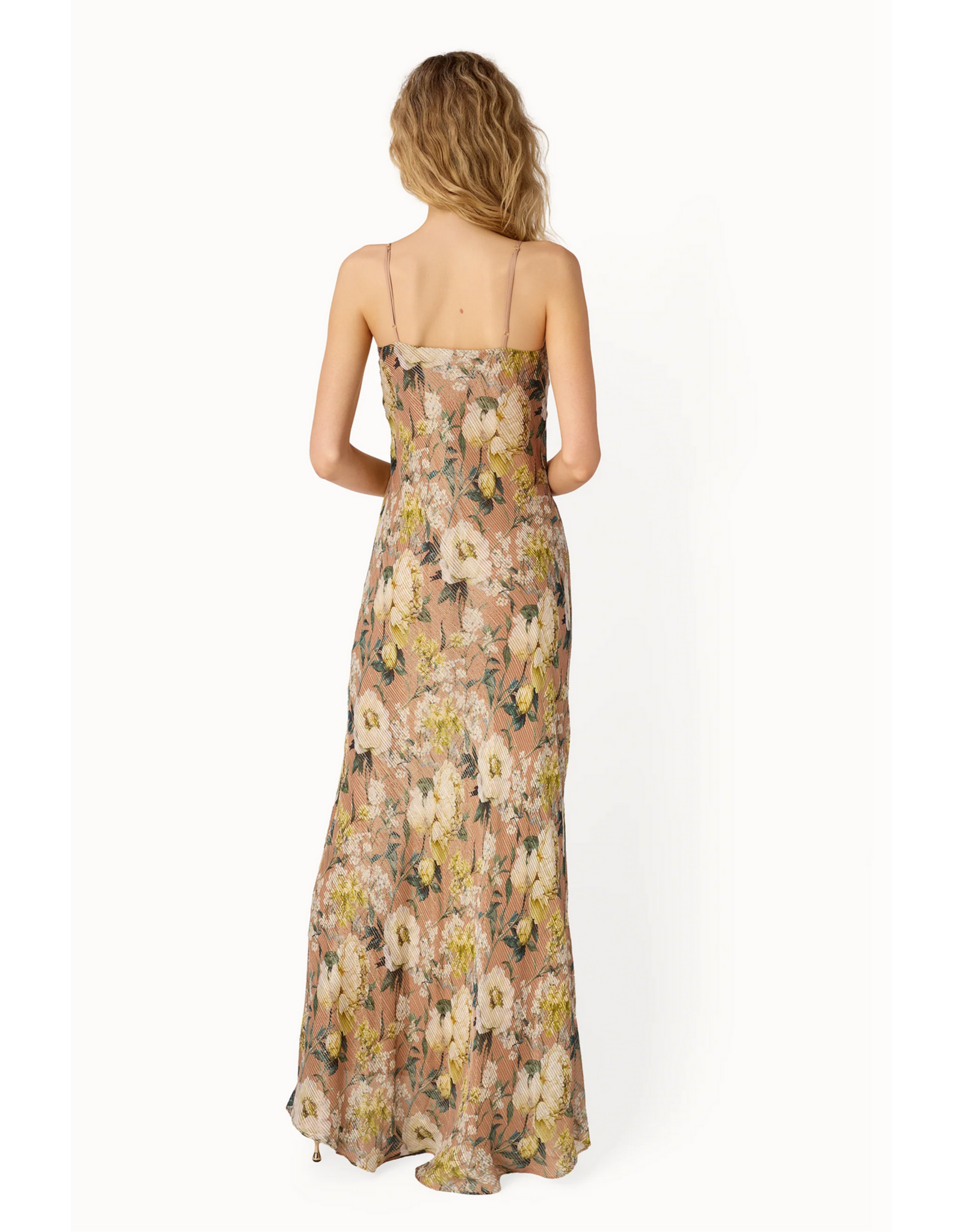 CAMI NYC CAMI NYC:: LUANNA METALLIC CHIFFON MAXI DRESS