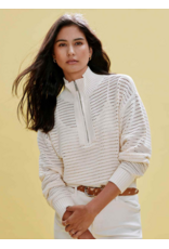 SANCTUARY:: OPEN KNIT HALF ZIP SWEATER
