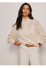 SANCTUARY:: OPEN KNIT HALF ZIP SWEATER