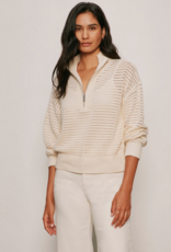 SANCTUARY:: OPEN KNIT HALF ZIP SWEATER