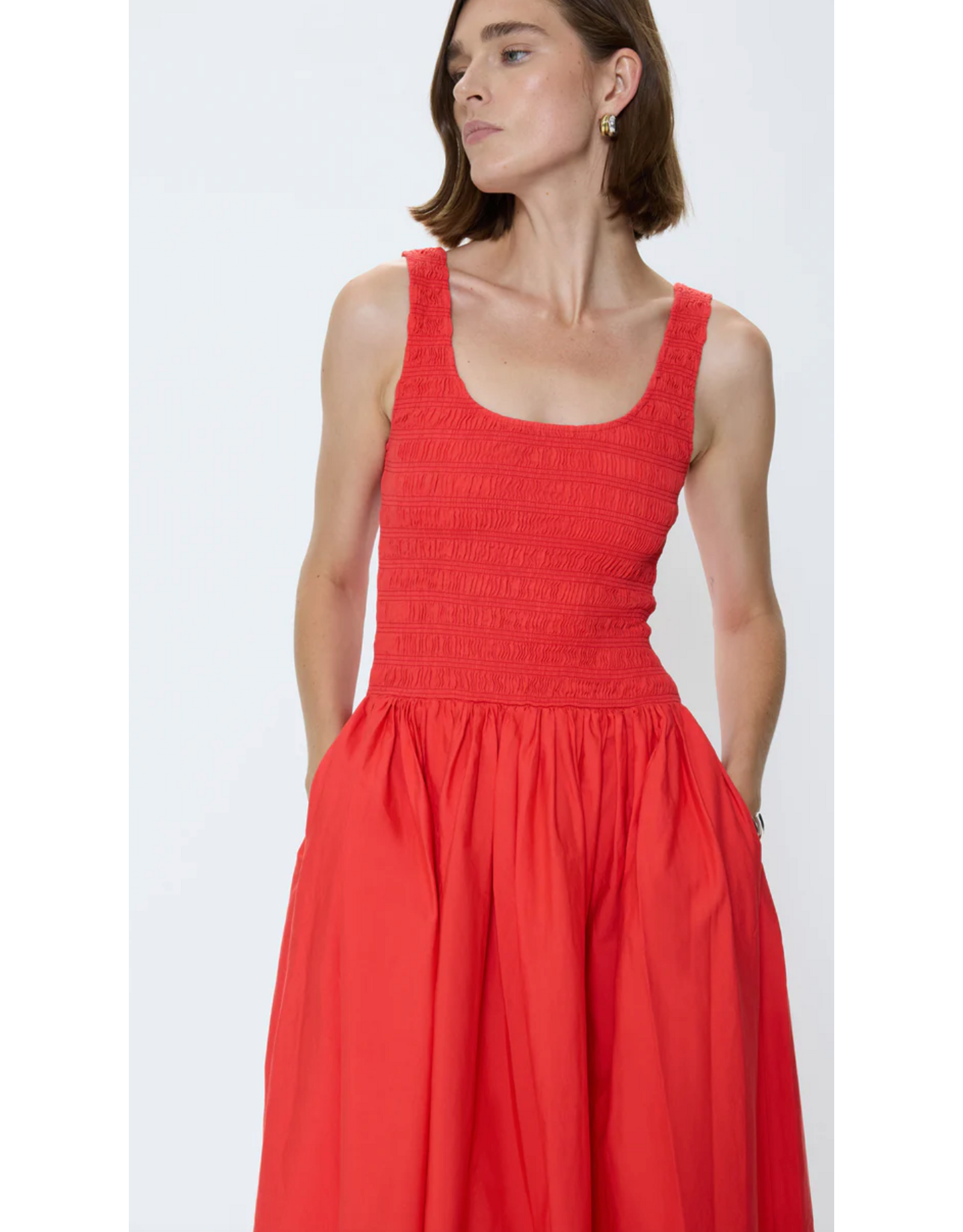 Pistola PISTOLA:: ALESSIA SMOCKED DROP WAIST DRESS