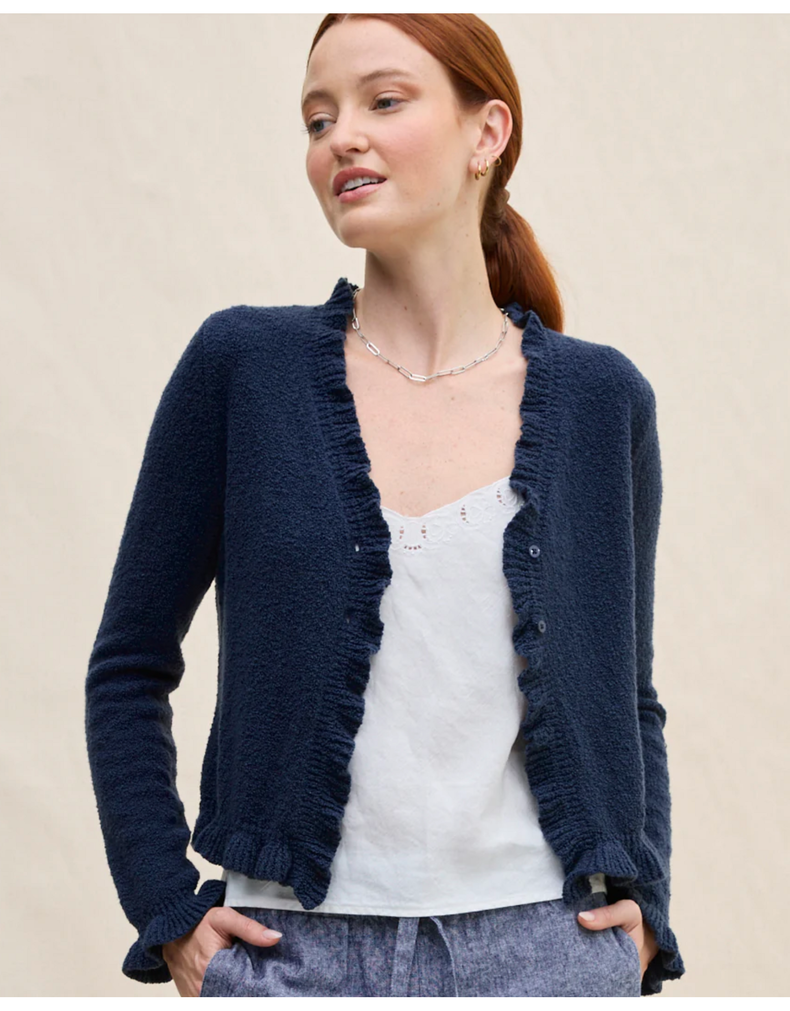 Margaret O'Leary MOL:: RUFFLE CARDIGAN