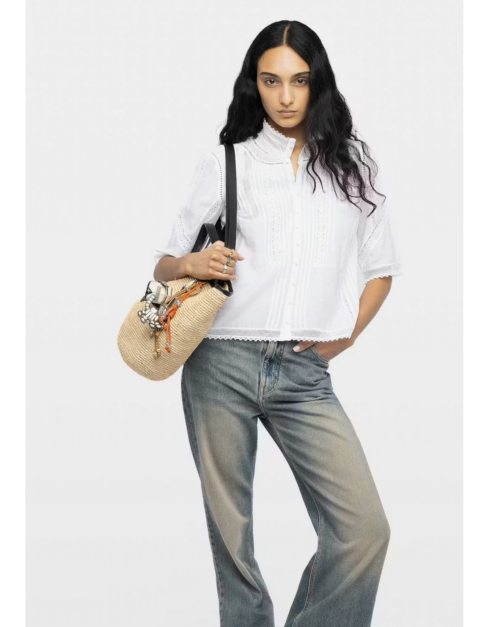 Zadig & Voltaire ZADIG & VOLTAIRE:: TANOS TOMBOY LACE TOP