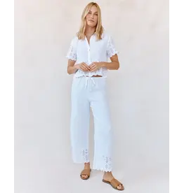 BELLA DAHL BELLE DAHL:: BEACH CROP WITH EMBROIDERED HEM