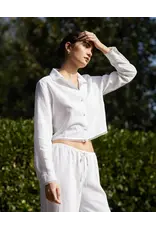 BELLA DAHL BELLA DAHL:: LONG SLEEVE CROPPED SHIRT WITH TRIM