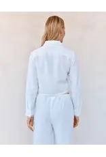 BELLA DAHL BELLA DAHL:: LONG SLEEVE CROPPED SHIRT WITH TRIM