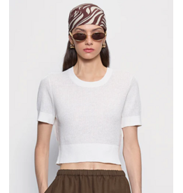 ENZA COSTA ENZA COSTA:: LINEN OPEN KNIT SHORT SLEEVE