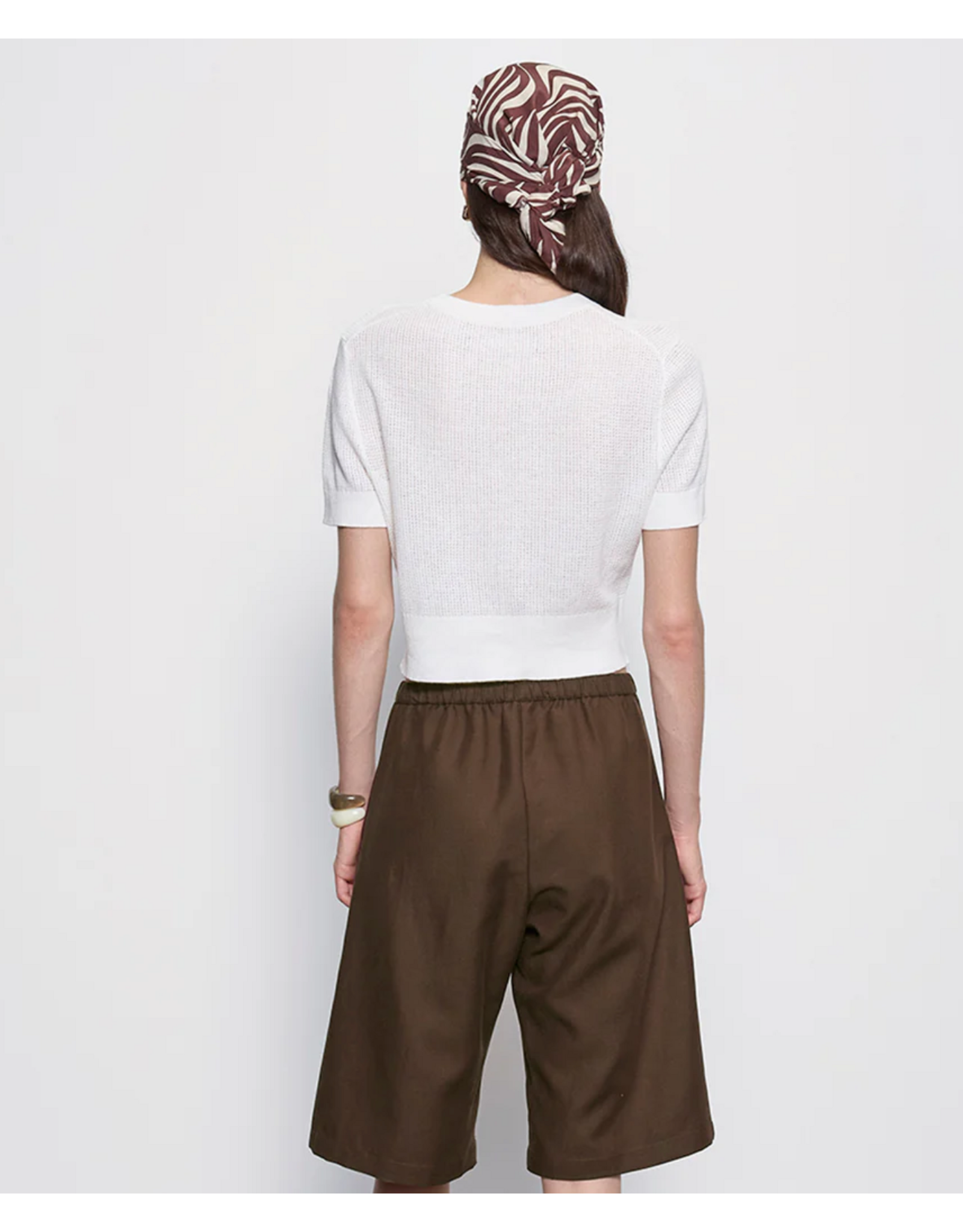 ENZA COSTA ENZA COSTA:: LINEN OPEN KNIT SHORT SLEEVE