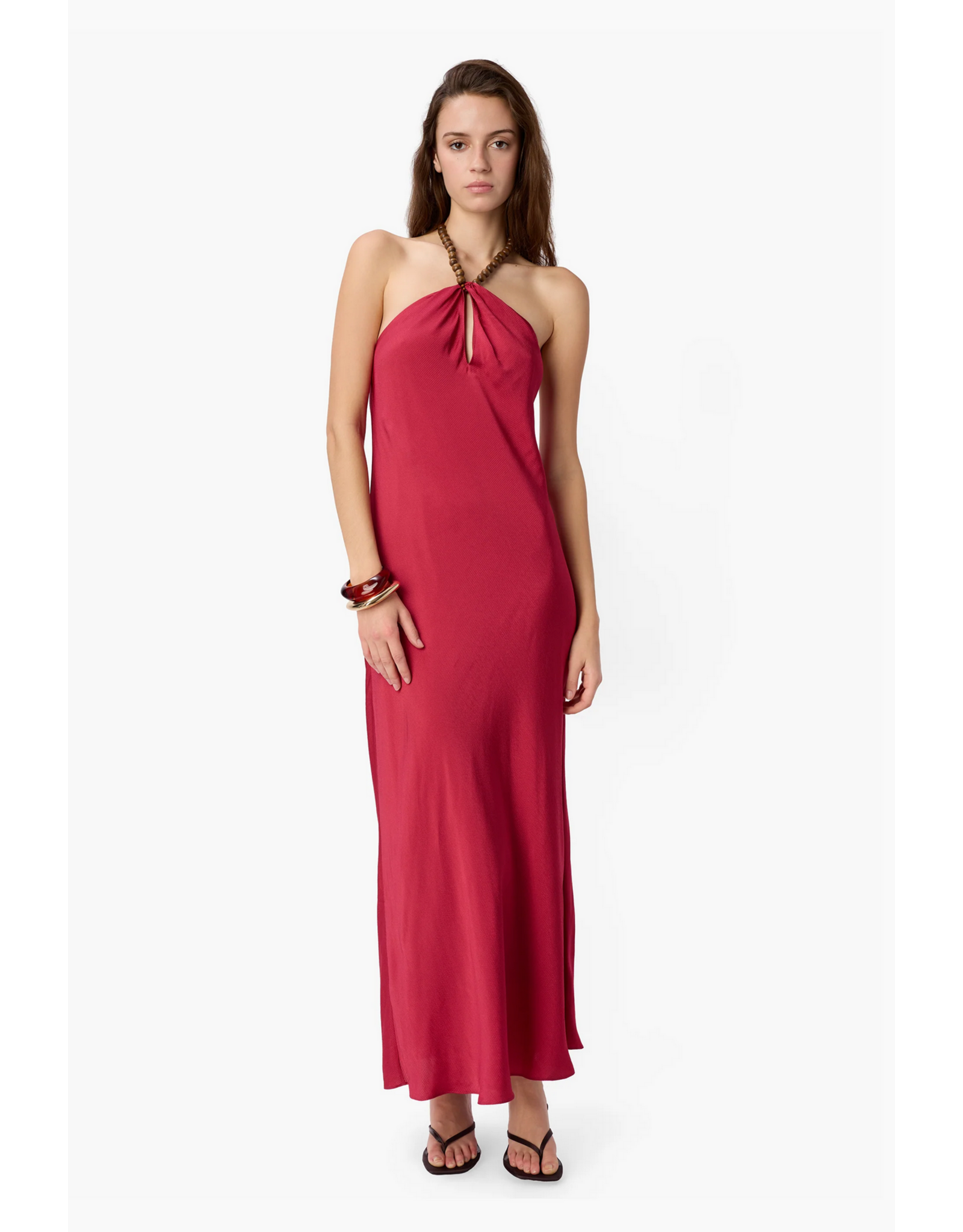 CAMI NYC CAMI NYC:: GIULIA HAMMERED HALTER DRESS