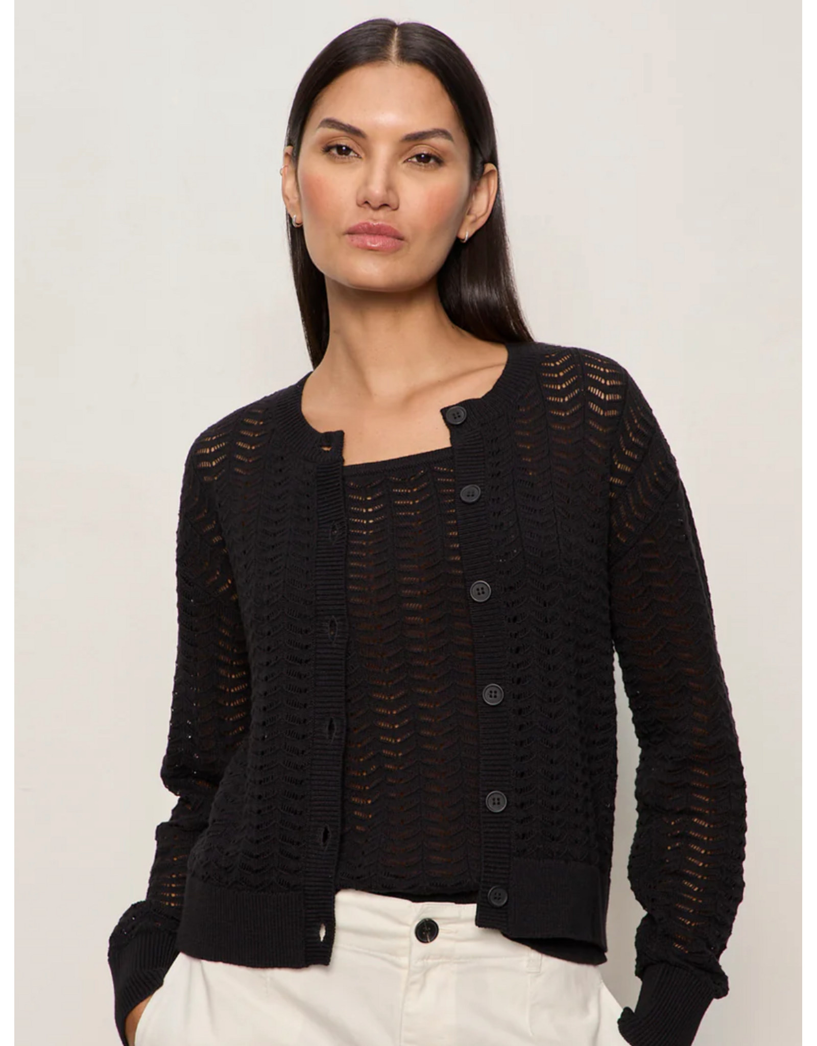 SANCTUARY:: FOR KEEPS POINTELLE CARDIGAN