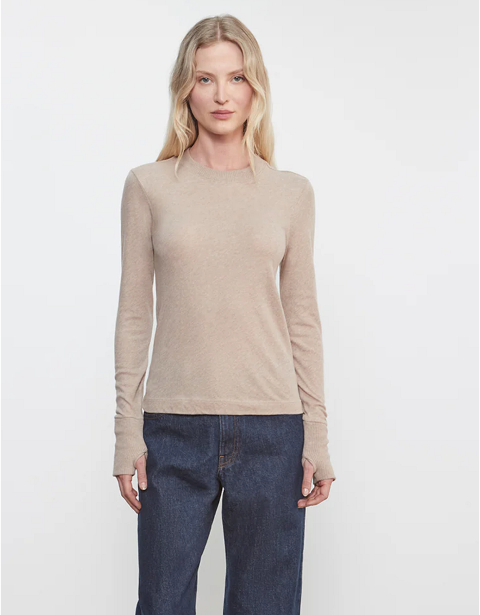 ENZA COSTA ENZA COSTA:: CASHMERE EASY CUFFED CREW