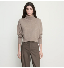 ENZA COSTA ENZA COSTA:: COTTON CASHMERE FUNNELNECK SWEATER