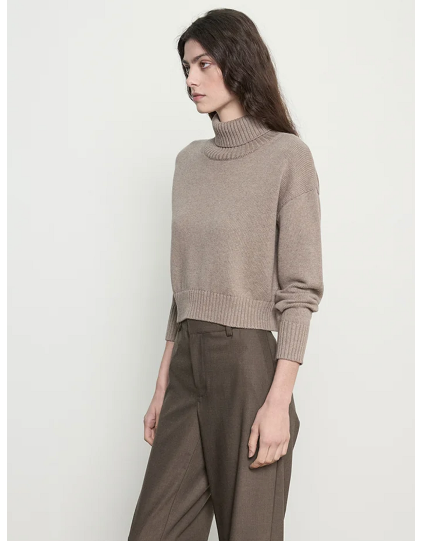 ENZA COSTA ENZA COSTA:: COTTON CASHMERE FUNNELNECK SWEATER