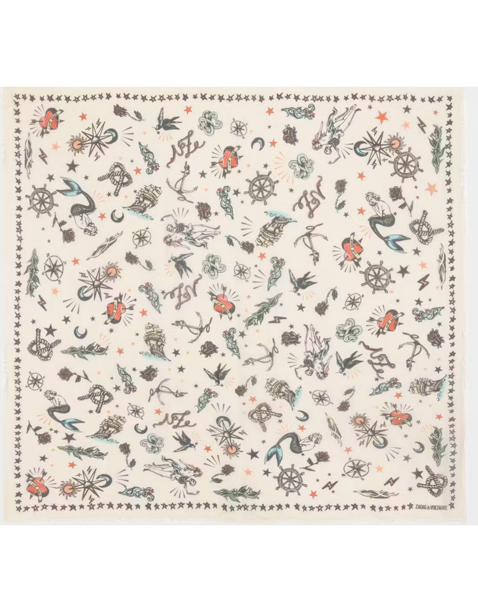 Zadig & Voltaire ZADIG & VOLTAIRE:: KERRY TATTOO SCARF