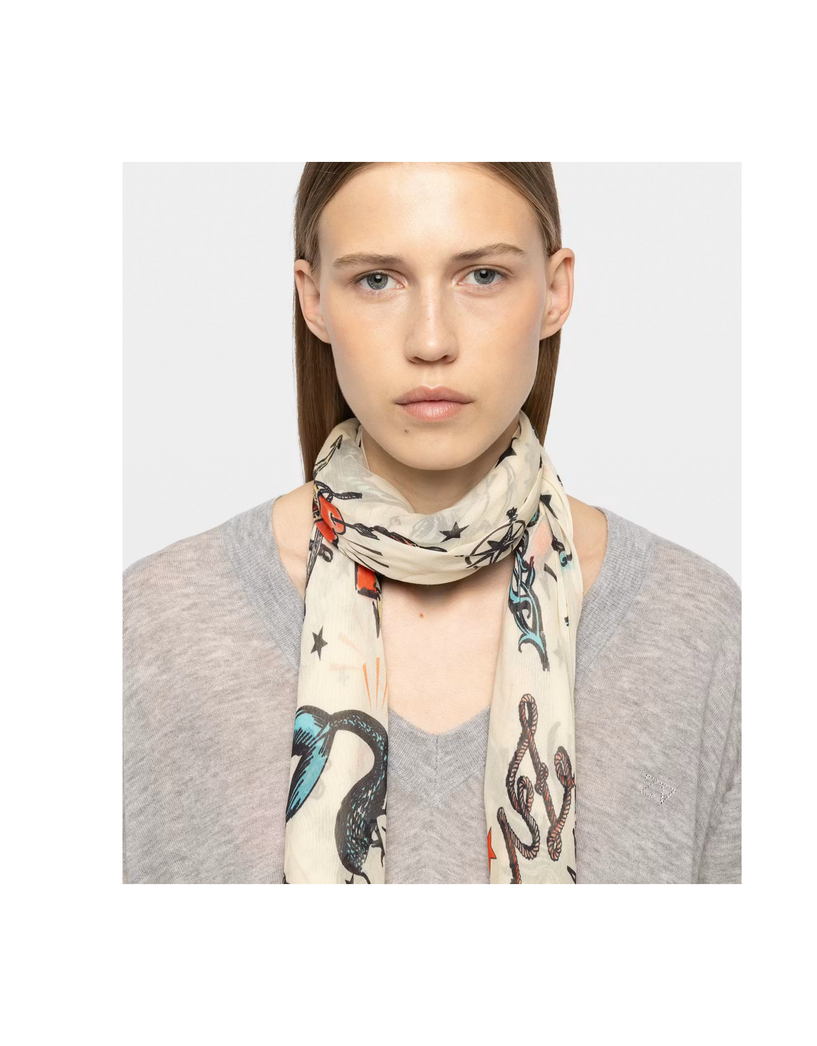 Zadig & Voltaire ZADIG & VOLTAIRE:: KERRY TATTOO SCARF