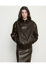 ENZA COSTA ENZA COSTA:: FUNNEL NECK LEATHER JACKET