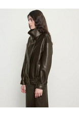 ENZA COSTA ENZA COSTA:: FUNNEL NECK LEATHER JACKET