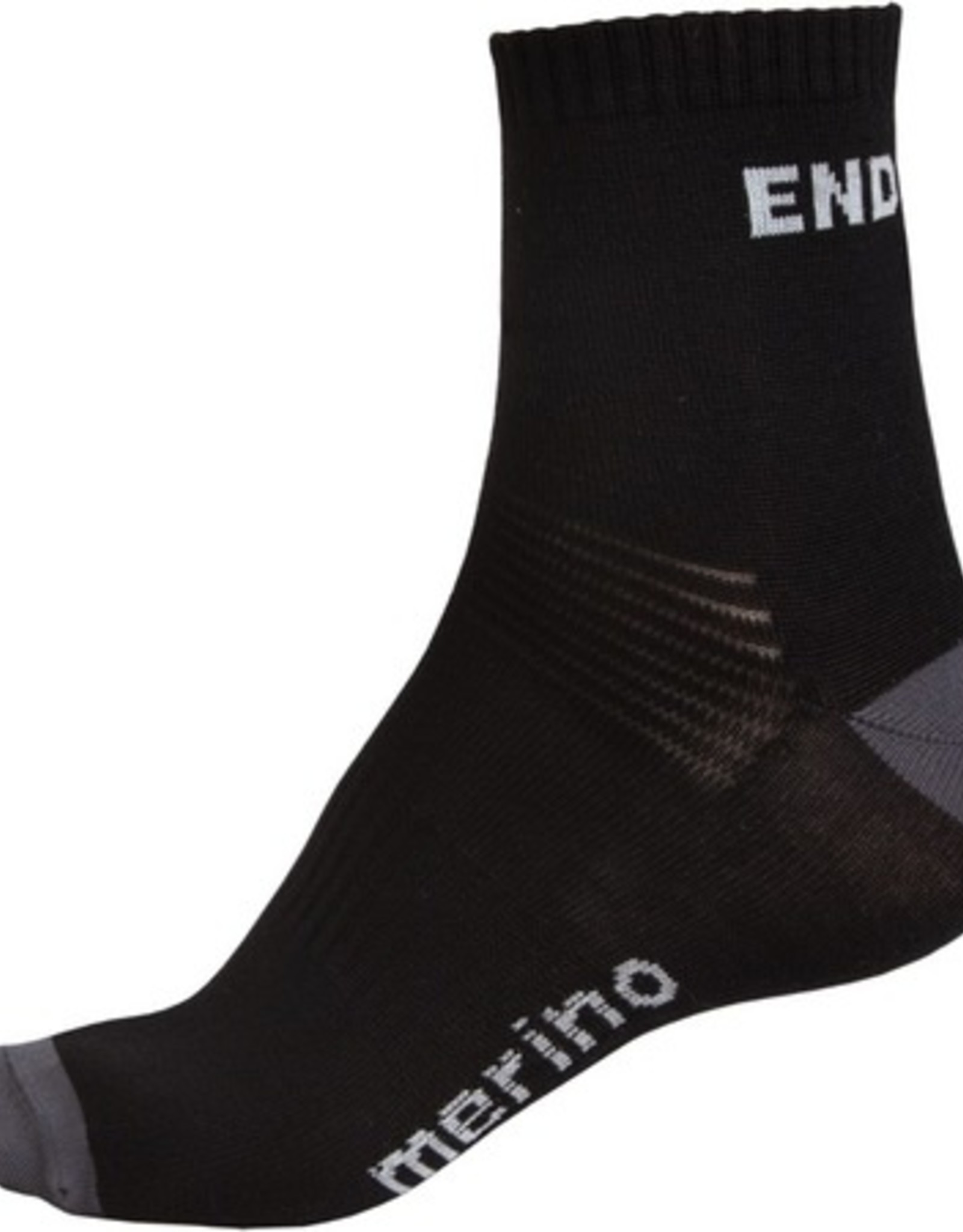 Endura BaaBaa Merino 2Pk Socks Black- L/XL