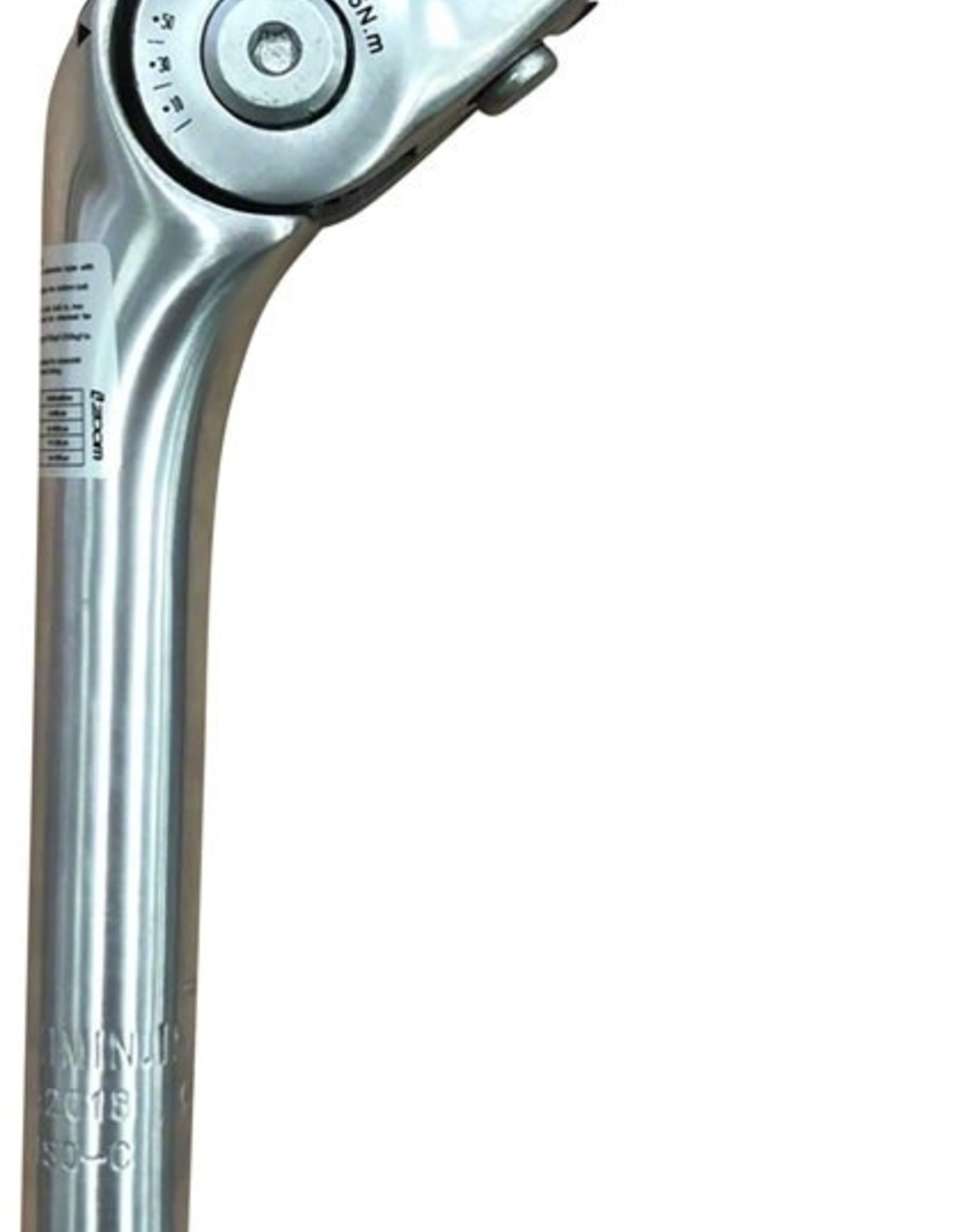Zoom Quick Comfort Adjustable Stem - 110mm, 25.4 Clamp, Adjustable 80-150deg, 22.2-24tpi Quill, Aluminum, Silver