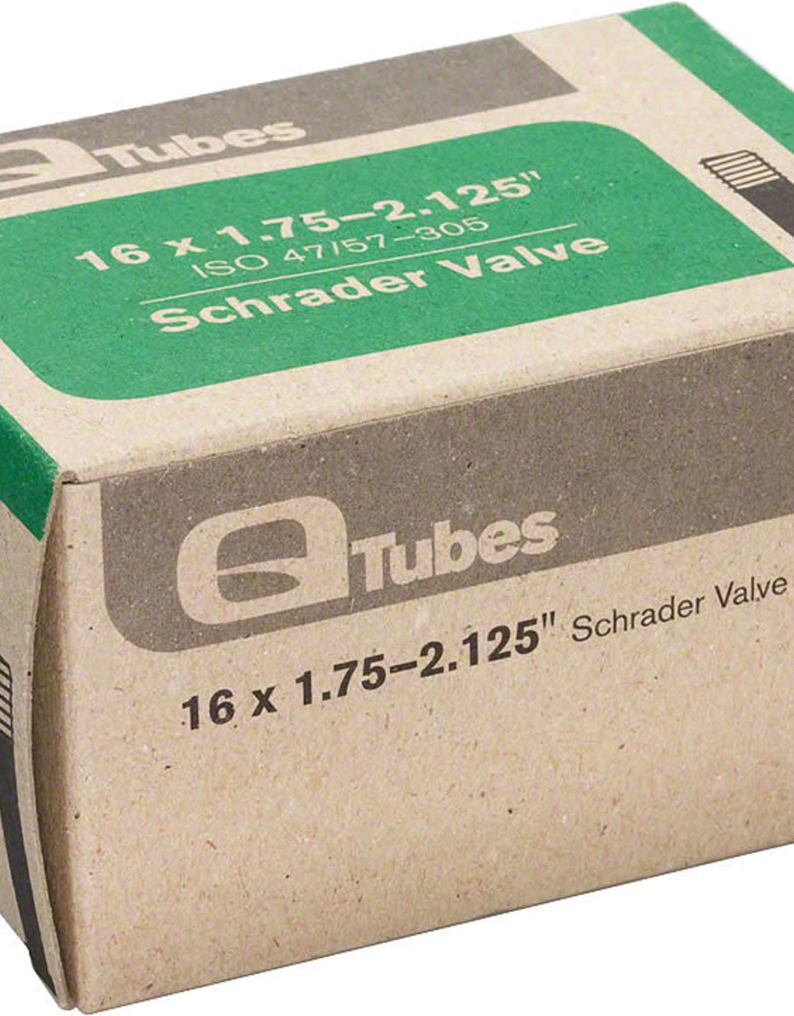 Q-Tubes Q-Tubes / Teravail 16" x 1.75-2.125" Schrader Valve Tube 102g *Low Lead Valve*
