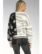 Color Block Spots Sweater