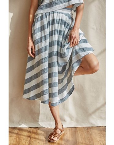 By Together Stripe Maxi Skirt w/ Lining