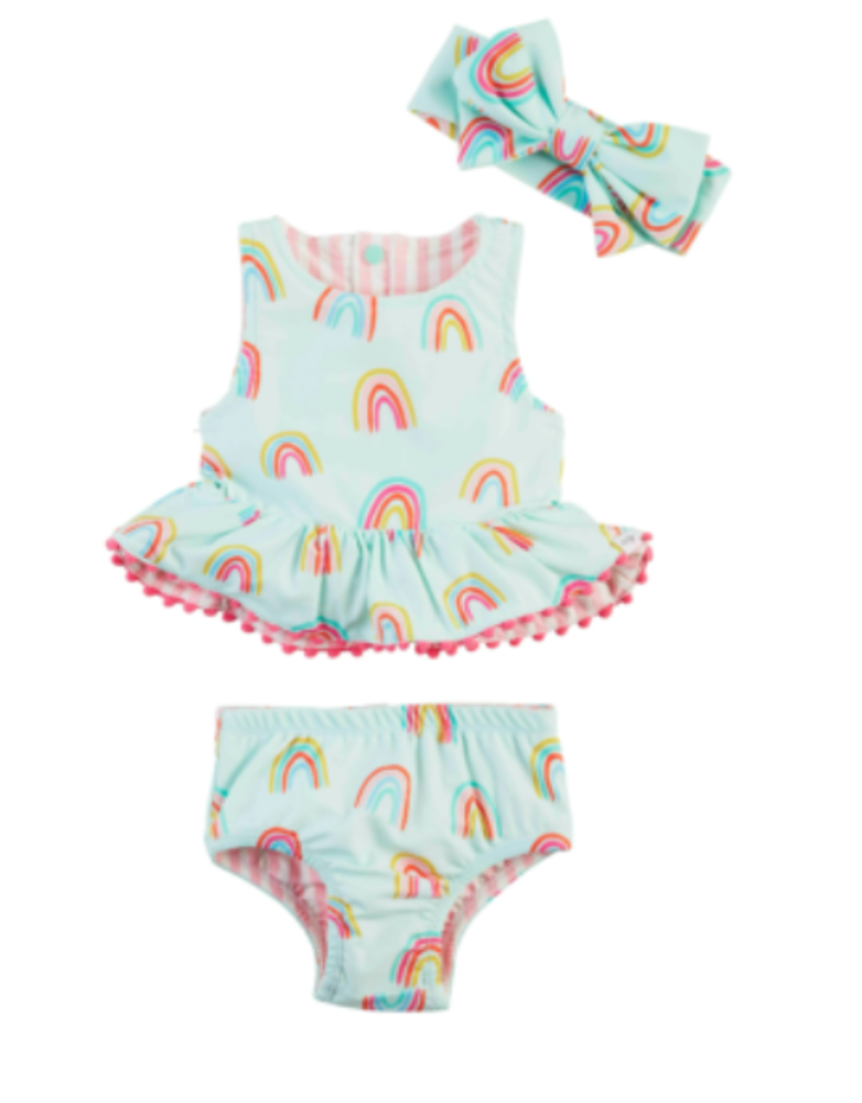 Rainbow Reversible Swimsuit-3T