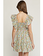 Entro USA Butterfly Sleeve Floral Mini Dress
