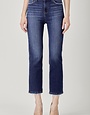 High Rise Crop Straight Jeans