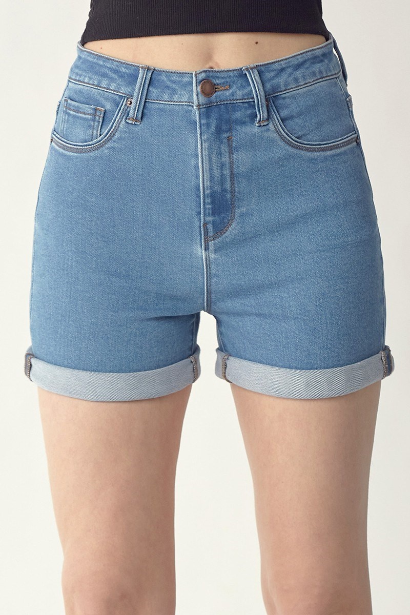 Risen Jeans High Rise Rolled Up Shorts