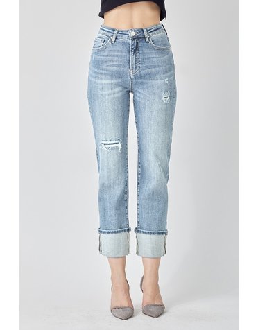 Risen Jeans High-Rise Wide Straight Jeans