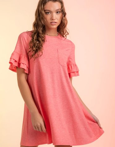 Short Sleeve French Terry Dress
