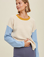 Color Block Waffle Sweater
